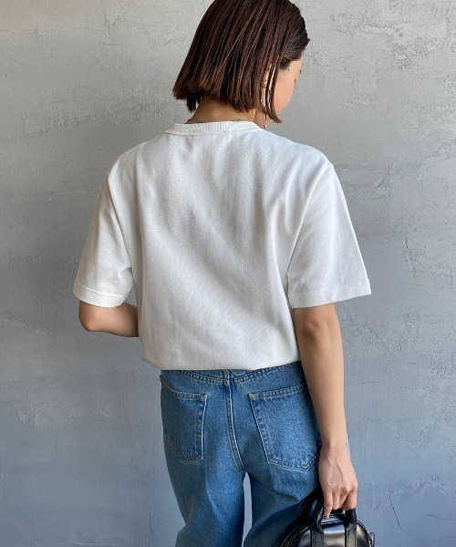 LACOSTE（ラコステ）の「【WEB限定】[LACOSTE/ラコステ] ワンポイントロゴ 鹿の子ポケットTシャツ（Tシャツ/カットソー・レディース・ホワイト/ブラック/ネイビー/オリーブ・2/4/3/5）」の15枚目の写真