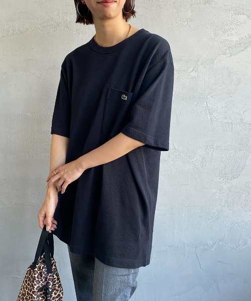 tシャツ 「LACOSTE/ラコステ」 ワンポイントロゴ 鹿の子ポケットTシャツ レディース メンズ LACOSTE [ラコステ] ワンポイントロゴ 鹿の子ポケットTシャツ