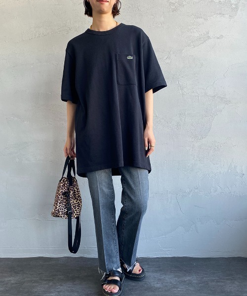 LACOSTE 鹿の子 ex 別注 カットソー ロンT ラコステ LACOSTE ラコステ 鹿の子地 ロングスリーブ Tシャツ TH7019-99