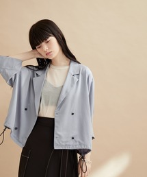 ADAM ET ROPE' | 【セットアップ対応】イージーレーヨンクロップドシャツ(シャツ/ブラウス)