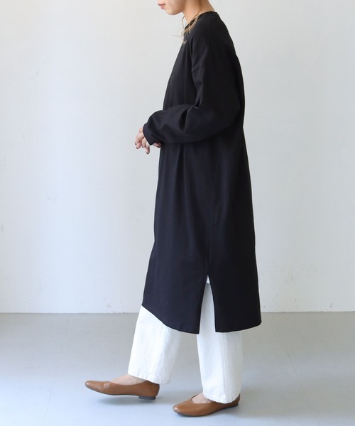 HER CLOSET(ハークローゼット)の「【shemoshelly】【WEB限定】7オンスヘビーウェイトコットンワンピース(ワンピース・レディース・チャコールグレー/ブラック/ブラウン/ブルー・M)」の15枚目の写真