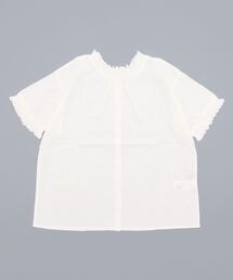 Samansa Mos2 | シャーリングスカラップレース前後2WAYブラウス(シャツ/ブラウス)