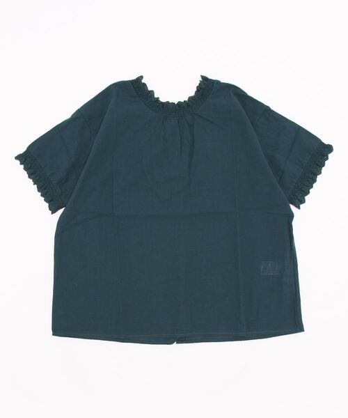 Samansa Mos2（サマンサ モスモス）の「シャーリングスカラップレース前後2WAYブラウス（シャツ/ブラウス・レディース・オフホワイト/イエロー/グリーン/ピンク/チャコール/グレー・ﾌﾘ-）」の5枚目の写真