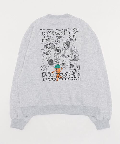 TOY　MACHINE（トイ　マシーン）の「【ムラサキスポーツ別注】TOY MACHINE/トイマシーン オーバーサイズ バックプリントトレーナー/裏起毛 クルーネックスウェット  MTMFCSW9（スウェット・メンズ・グリーン/ブラック/グレー・M/L/XL）」の21枚目の写真