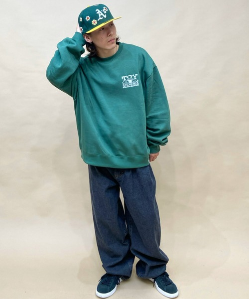 TOY　MACHINE（トイ　マシーン）の「【ムラサキスポーツ別注】TOY MACHINE/トイマシーン オーバーサイズ バックプリントトレーナー/裏起毛 クルーネックスウェット  MTMFCSW9（スウェット・メンズ・グリーン/ブラック/グレー・M/L/XL）」の18枚目の写真