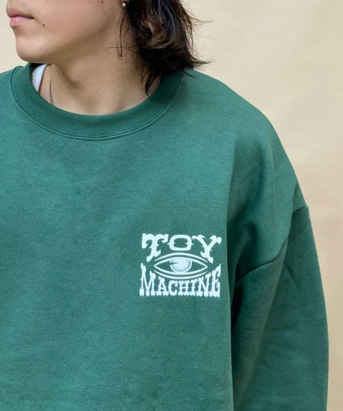 TOY　MACHINE（トイ　マシーン）の「【ムラサキスポーツ別注】TOY MACHINE/トイマシーン オーバーサイズ バックプリントトレーナー/裏起毛 クルーネックスウェット  MTMFCSW9（スウェット・メンズ・グリーン/ブラック/グレー・M/L/XL）」の15枚目の写真