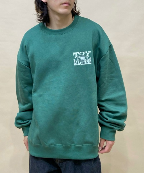 TOY　MACHINE（トイ　マシーン）の「【ムラサキスポーツ別注】TOY MACHINE/トイマシーン オーバーサイズ バックプリントトレーナー/裏起毛 クルーネックスウェット  MTMFCSW9（スウェット・メンズ・グリーン/ブラック/グレー・M/L/XL）」の14枚目の写真