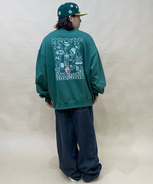 TOY　MACHINE（トイ　マシーン）の「【ムラサキスポーツ別注】TOY MACHINE/トイマシーン オーバーサイズ バックプリントトレーナー/裏起毛 クルーネックスウェット  MTMFCSW9（スウェット・メンズ・グリーン/ブラック/グレー・M/L/XL）」の19枚目の写真