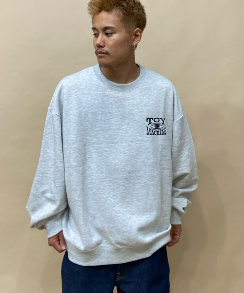 TOY　MACHINE（トイ　マシーン）の「【ムラサキスポーツ別注】TOY MACHINE/トイマシーン オーバーサイズ バックプリントトレーナー/裏起毛 クルーネックスウェット  MTMFCSW9（スウェット・メンズ・グリーン/ブラック/グレー・M/L/XL）」の9枚目の写真