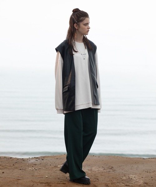 JUNRED(ジュンレッド)の「フェイクレザータックジャケットベスト(ベスト・メンズ・ブラック・S/L/M)」の18枚目の写真