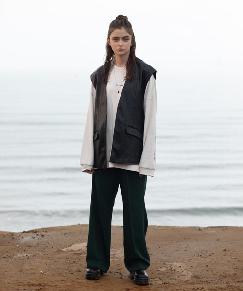 フェイクレザータックジャケット 新品未使用タグ付きstyle mixer