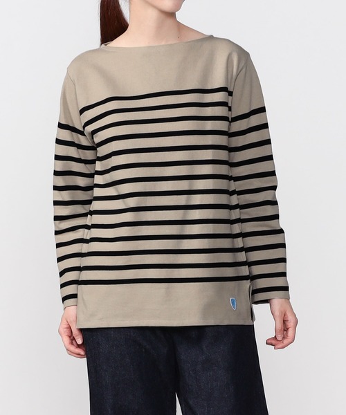 ORCIVAL（オーシバル）の「ORCIVAL | ラッセルフレンチ セーラーTシャツ WOMEN（Tシャツ/カットソー・レディース・ブルー系その他/ベージュ系その他/ブルー系その他5・2/3/1/0）」の2枚目の写真