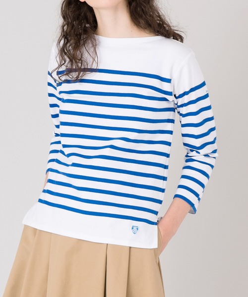 ORCIVAL（オーシバル）の「ORCIVAL | ラッセルフレンチ セーラーTシャツ WOMEN（Tシャツ/カットソー・レディース・ブルー系その他/ベージュ系その他/ブルー系その他5・2/3/1/0）」の6枚目の写真