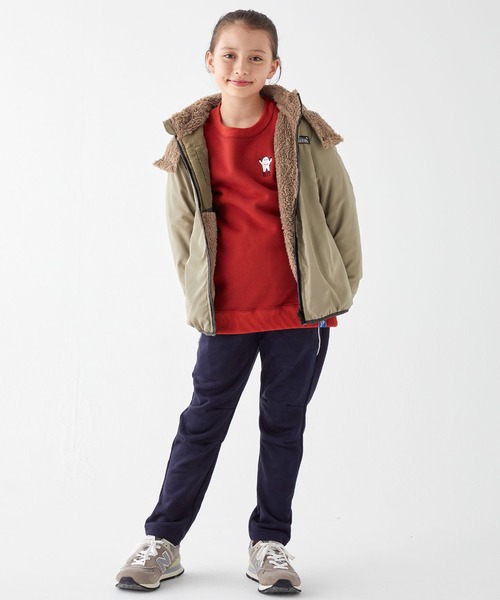 KRIFF MAYER（クリフメイヤー）の「リバーシブル ボア 2way アウトドア キャンプ （ひっくりスペシャルJK）（その他アウター・キッズ・レッド/チャコール/グレー/ベージュ・130/140/160/170/150/120）」の15枚目の写真
