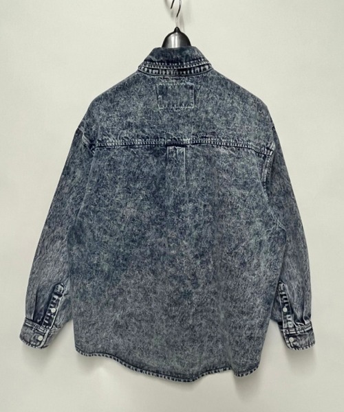 （What it isNt）ART BY MARKGONZALES（ワットイットイズント）の「What it isNt-MG【62952＆74】-SHIRTS/(ワットイットイズント) アートバイ マークゴンザレス /長袖シャツ（シャツ/ブラウス・メンズ・ホワイト/インディゴブルー/ケミカルウォッシュ・L/XL）」の4枚目の写真