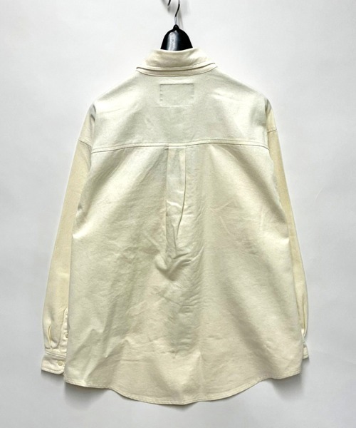 （What it isNt）ART BY MARKGONZALES（ワットイットイズント）の「What it isNt-MG【62952＆74】-SHIRTS/(ワットイットイズント) アートバイ マークゴンザレス /長袖シャツ（シャツ/ブラウス・メンズ・ホワイト/インディゴブルー/ケミカルウォッシュ・L/XL）」の6枚目の写真