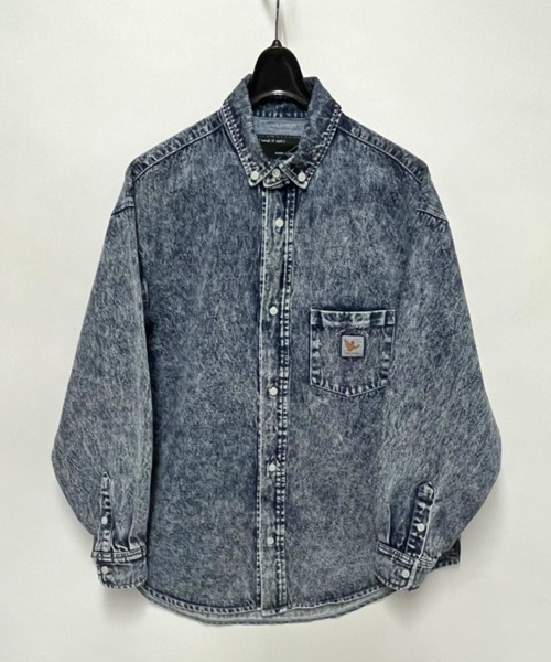 （What it isNt）ART BY MARKGONZALES（ワットイットイズント）の「What it isNt-MG【62952＆74】-SHIRTS/(ワットイットイズント) アートバイ マークゴンザレス /長袖シャツ（シャツ/ブラウス・メンズ・ホワイト/インディゴブルー/ケミカルウォッシュ・L/XL）」の16枚目の写真