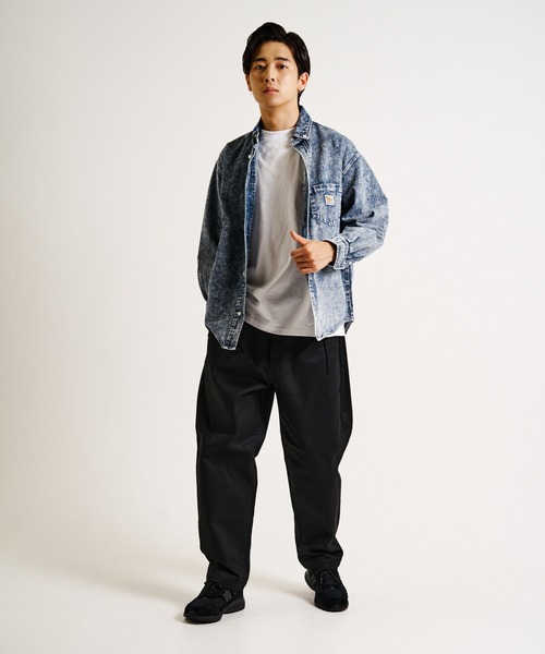 （What it isNt）ART BY MARKGONZALES（ワットイットイズント）の「What it isNt-MG【62952＆74】-SHIRTS/(ワットイットイズント) アートバイ マークゴンザレス /長袖シャツ（シャツ/ブラウス・メンズ・ホワイト/インディゴブルー/ケミカルウォッシュ・L/XL）」の12枚目の写真