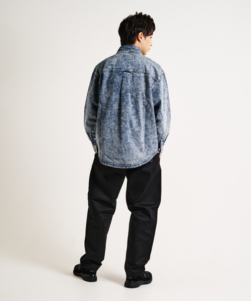 （What it isNt）ART BY MARKGONZALES（ワットイットイズント）の「What it isNt-MG【62952＆74】-SHIRTS/(ワットイットイズント) アートバイ マークゴンザレス /長袖シャツ（シャツ/ブラウス・メンズ・ホワイト/インディゴブルー/ケミカルウォッシュ・L/XL）」の14枚目の写真