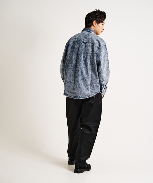 （What it isNt）ART BY MARKGONZALES（ワットイットイズント）の「What it isNt-MG【62952＆74】-SHIRTS/(ワットイットイズント) アートバイ マークゴンザレス /長袖シャツ（シャツ/ブラウス・メンズ・ホワイト/インディゴブルー/ケミカルウォッシュ・L/XL）」の15枚目の写真