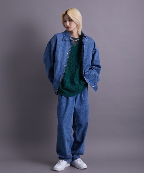 re_k by JUNRED（レクバイジュンレッド）の「re_k by JUNRED / デニムハンティングジャケット（デニムジャケット・メンズ・ブラック/ブルー系その他4・S/M/L）」の6枚目の写真