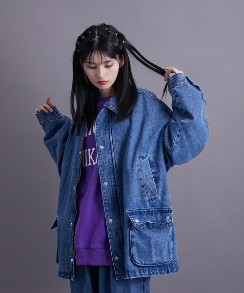 re_k by JUNRED（レクバイジュンレッド）の「re_k by JUNRED / デニムハンティングジャケット（デニムジャケット・メンズ・ブラック/ブルー系その他4・S/M/L）」の19枚目の写真