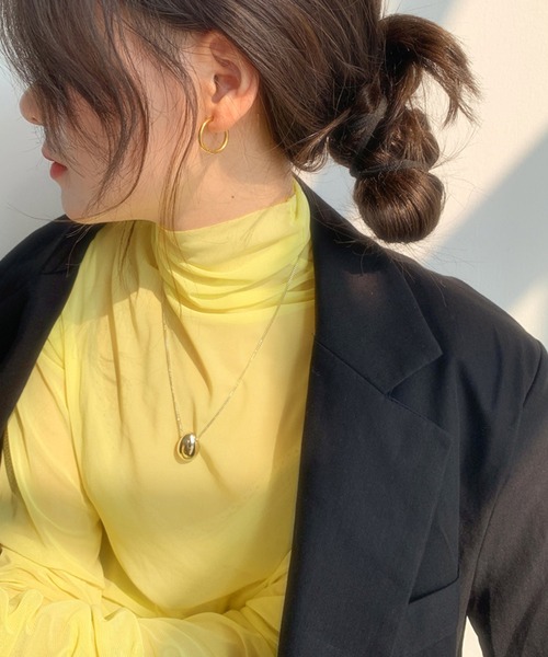 Dita Muaj.（ディータムアージュ）の「チュールシアーカラートップス（Tシャツ/カットソー・レディース・ホワイト/ブラック/パープル/ピンク/イエロー/ブルー/グリーン/アイボリー・FREE）」の7枚目の写真