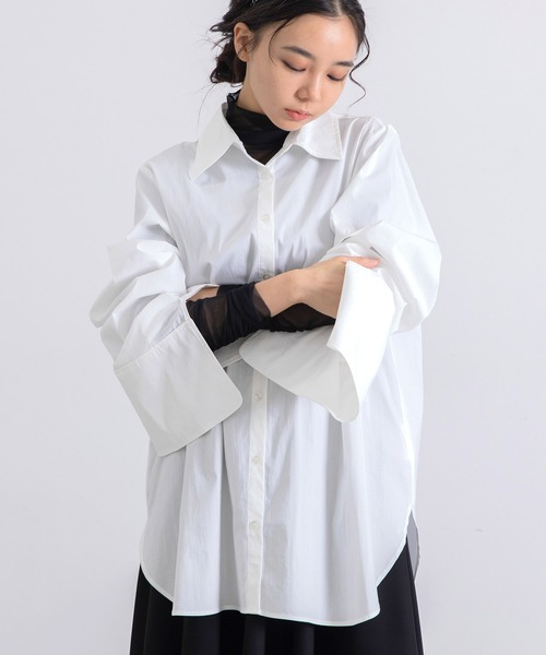 Dita Muaj.（ディータムアージュ）の「チュールシアーカラートップス（Tシャツ/カットソー・レディース・ホワイト/ブラック/パープル/ピンク/イエロー/ブルー/グリーン/アイボリー・FREE）」の4枚目の写真