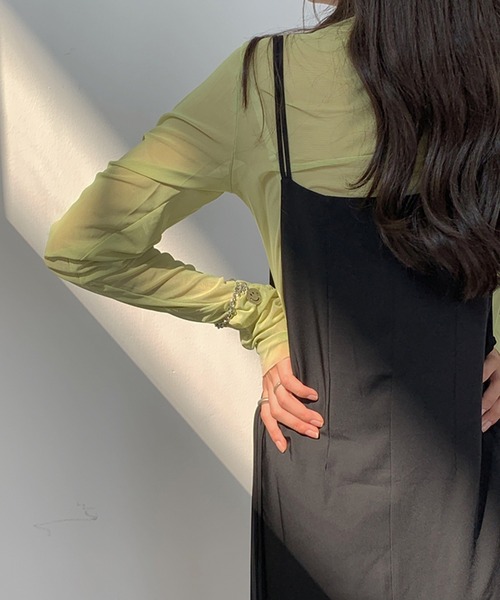 Dita Muaj.（ディータムアージュ）の「チュールシアーカラートップス（Tシャツ/カットソー・レディース・ホワイト/ブラック/パープル/ピンク/イエロー/ブルー/グリーン/アイボリー・FREE）」の16枚目の写真