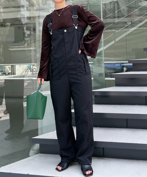 CIAOPANIC（チャオパニック）の「2wayベロア袖スリットtee（Tシャツ/カットソー・レディース・グリーン/ベージュ/オレンジ/ブラウン・FREE）」の13枚目の写真