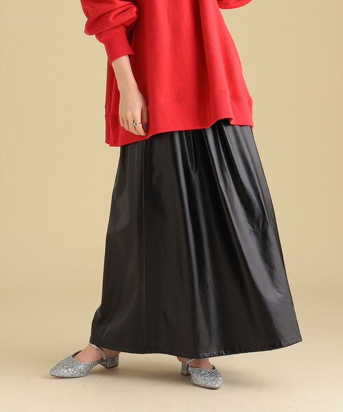 Ray BEAMS（レイビームス）の「Ray BEAMS / メタリック タック フレア スカート（スカート・レディース・シルバー/ブラック・1/0）」の11枚目の写真