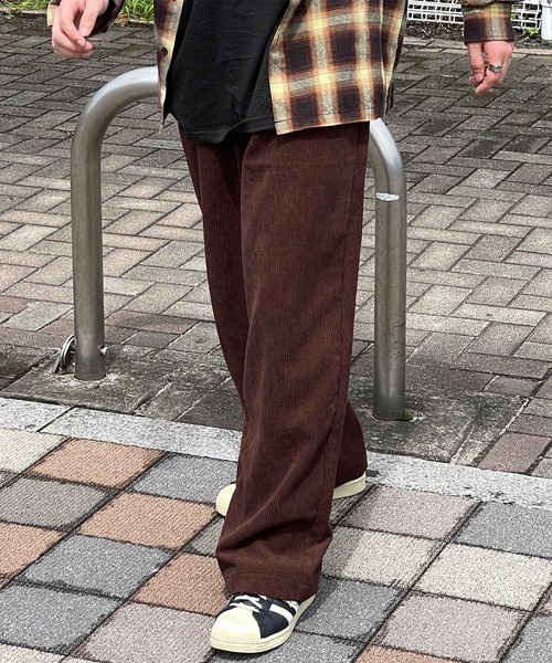 kutir（クティール）の「コーデュロイワイドパンツ（スラックス・メンズ・チャコールグレー/ダークブラウン/グレイッシュブルー・SMALL/MEDIUM/LARGE）」の19枚目の写真