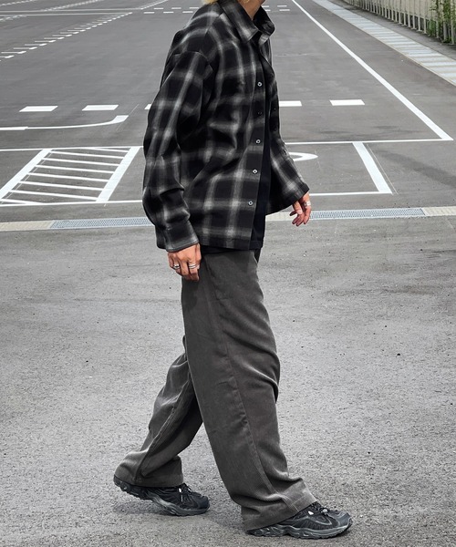 kutir（クティール）の「コーデュロイワイドパンツ（スラックス・メンズ・チャコールグレー/ダークブラウン/グレイッシュブルー・SMALL/MEDIUM/LARGE）」の7枚目の写真