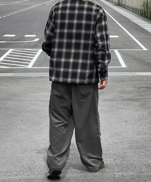 kutir（クティール）の「コーデュロイワイドパンツ（スラックス・メンズ・チャコールグレー/ダークブラウン/グレイッシュブルー・SMALL/MEDIUM/LARGE）」の8枚目の写真