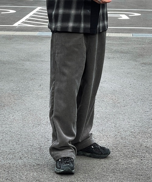 kutir（クティール）の「コーデュロイワイドパンツ（スラックス・メンズ・チャコールグレー/ダークブラウン/グレイッシュブルー・SMALL/MEDIUM/LARGE）」の11枚目の写真