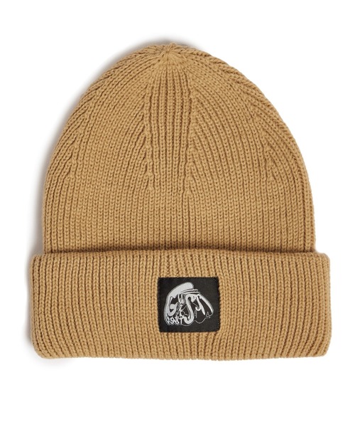 Guess（ゲス）の「Logo Knit Cap（ニットキャップ/ビーニー・メンズ・ブラック/グリーン/キャメル・MEDIUM）」の3枚目の写真