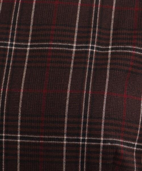 couture brooch（クチュールブローチ）の「◆先染め起毛 チェックタックデザインワンピース（ワンピース・レディース・ネイビー系1/ブラウン系2・38/40）」の17枚目の写真