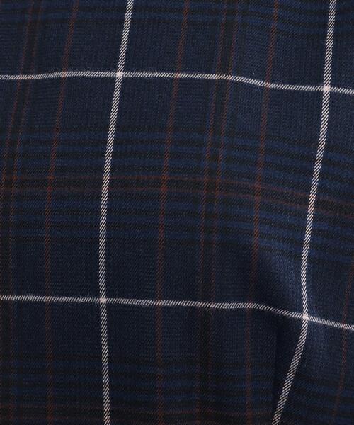 couture brooch（クチュールブローチ）の「◆先染め起毛 チェックタックデザインワンピース（ワンピース・レディース・ネイビー系1/ブラウン系2・38/40）」の13枚目の写真