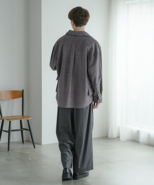 EDDEN ELLEN（エデンエレン）の「【EDDEN ELLEN】コーデュロイカーゴシャツ（シャツ/ブラウス・メンズ・オフホワイト/ダークグリーン/ブラック/パープル・SMALL/MEDIUM/LARGE）」の8枚目の写真