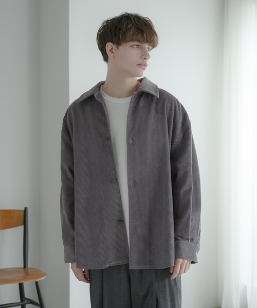 EDDEN ELLEN（エデンエレン）の「【EDDEN ELLEN】コーデュロイカーゴシャツ（シャツ/ブラウス・メンズ・オフホワイト/ダークグリーン/ブラック/パープル・SMALL/MEDIUM/LARGE）」の10枚目の写真