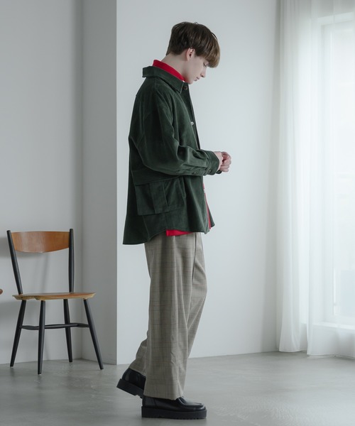 EDDEN ELLEN（エデンエレン）の「【EDDEN ELLEN】コーデュロイカーゴシャツ（シャツ/ブラウス・メンズ・オフホワイト/ダークグリーン/ブラック/パープル・SMALL/MEDIUM/LARGE）」の19枚目の写真