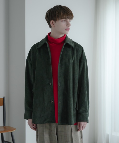 EDDEN ELLEN（エデンエレン）の「【EDDEN ELLEN】コーデュロイカーゴシャツ（シャツ/ブラウス・メンズ・オフホワイト/ダークグリーン/ブラック/パープル・SMALL/MEDIUM/LARGE）」の20枚目の写真