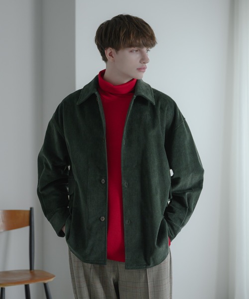 EDDEN ELLEN（エデンエレン）の「【EDDEN ELLEN】コーデュロイカーゴシャツ（シャツ/ブラウス・メンズ・オフホワイト/ダークグリーン/ブラック/パープル・SMALL/MEDIUM/LARGE）」の21枚目の写真