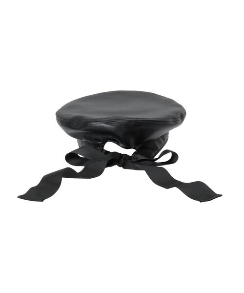 EATME（イートミー）の「BACKリボンフェイクレザーベレー帽（ハンチング/ベレー帽・レディース・ブラック・FREE）」の8枚目の写真