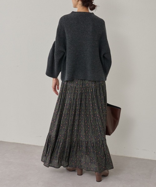 BEARDSLEY（ビアズリー）の「プリントティアードスカート：裏地付き