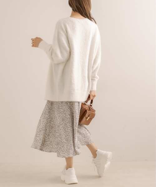 OLIVE des OLIVE（オリーブデオリーブ）の「【WEB限定カラーあり】コスパ最強！ふわふわシャギーカーディガン（カーディガン/ボレロ・レディース・ライトグレー/オフホワイト/ブルー/アイボリー/ラベンダー/グレイッシュベージュ・FREE）」の9枚目の写真