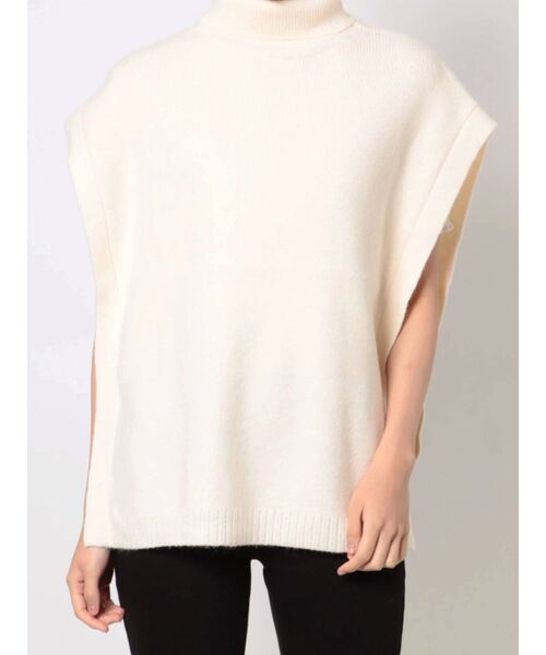 MURUA（ムルーア）の「ハイネックニットベスト（ニット/セーター・レディース・ブラック/アイボリー・FREE）」の3枚目の写真