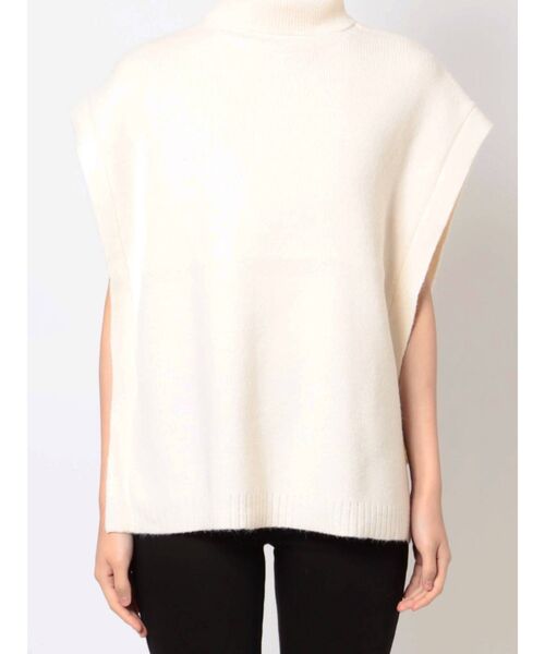 MURUA（ムルーア）の「ハイネックニットベスト（ニット/セーター・レディース・ブラック/アイボリー・FREE）」の4枚目の写真