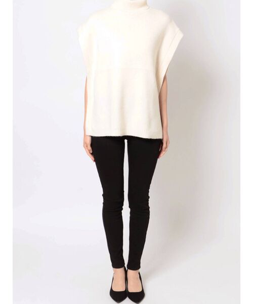 MURUA（ムルーア）の「ハイネックニットベスト（ニット/セーター・レディース・ブラック/アイボリー・FREE）」の10枚目の写真