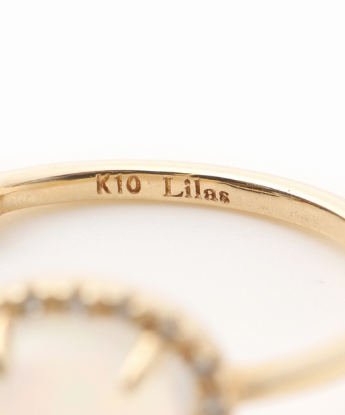 Lilas(リラ)の「オーバルオパールメレダイヤイヤーカフ K10(片耳)(イヤリング・レディース・ゴールド・FREE)」の4枚目の写真